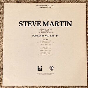 Vintage 1979 Steve Martin Comedy Is Not Pretty Radio Sampler Promo Album